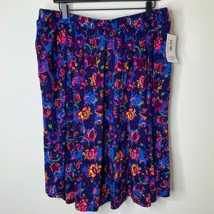 LuLaRoe Madison Multicolored Skirt in size 3XL